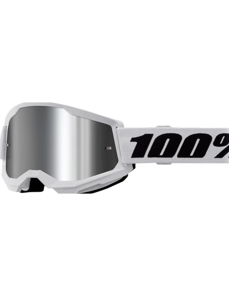 дЕТСКИЕ ОЧКИ ДЛЯ МОТОКРОССА 100% STRATA 2 BLACK/WHITE-SILVER