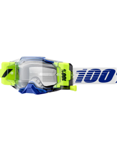 100% ARMEGA FORECAST BLUE/WHITE/FLUORESCENT YELLOW MOTOCROSS GOGGLES