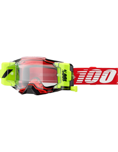 100% ОЧКИ ДЛЯ МОТОКРОССА ARMEGA FORECAST RED/WHITE/FLUORESCENT YELLOW