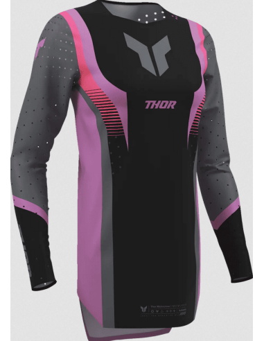 THOR WOMEN'S SPORTMODE VELOCITY BLACK CROSS MOTO JACKET
