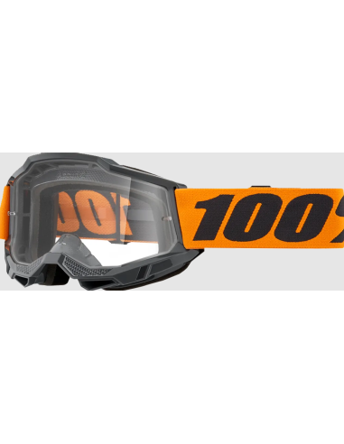 100% ACCURI 2 OTG BLACK/ORANGE MOTOCROSS GOGGLES