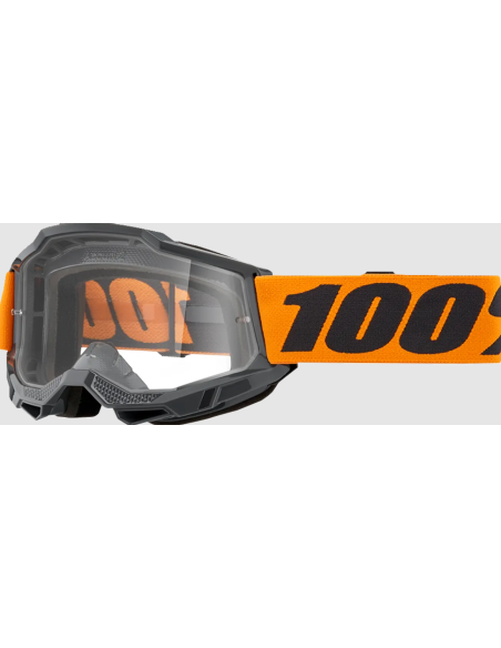 100% ACCURI 2 OTG BLACK/ORANGE MOTOCROSS GOGGLES