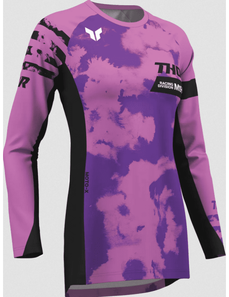 ЖЕНСКАЯ МОТОКУРТКА THOR SPORTMODE BLEACH BLACK CROSS