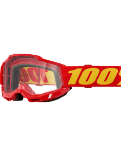 100% ACCURI 2 OTG RED/YELLOW MOTOCROSS GOGGLES