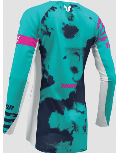 THOR WOMEN'S SPORTMODE BLEACH AQUA CROSS MOTO JACKET