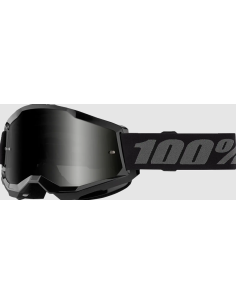 100% STRATA 2 SAND BLACK-BLACK MOTOCROSS GOGGLES