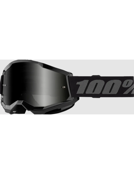 100% STRATA 2 SAND BLACK-BLACK MOTOCROSS GOGGLES