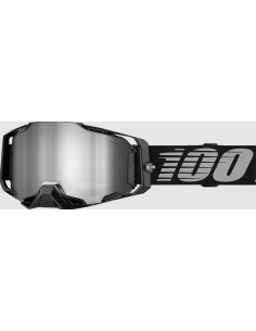 оЧКИ ДЛЯ МОТОКРОССА 100% ARMEGA ЧЕРНО-СЕРЕБРИСТЫЕ