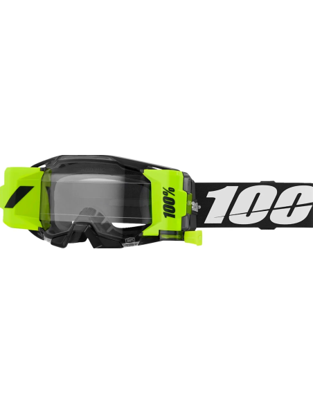 100% ARMATIC FORECAST BLACK/WHITE/FLUORESCENT YELLOW MOTOCROSS GOGGLES