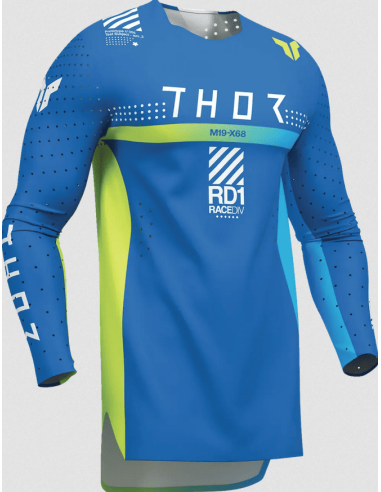 THOR CHILDREN'S SPORTMODE SYNTH BLUE CROSS MOTO JACKET