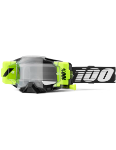 100% ARMEGA FORECAST BLACK/WHITE/FLUORESCENT YELLOW MOTOCROSS GOGGLES