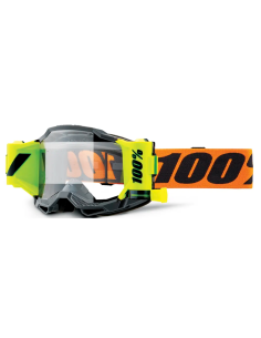 100% ACCURI 2 FORECAST ROLL-OFF BLACK/ORANGE/FLUORESCENT YELLOW MOTOCROSS GOGGLES