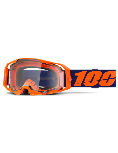 100% ARMATIC DARK BLUE/ORANGE MOTOCROSS GOGGLES