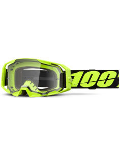 100% ARMATIC BLACK/FLUORESCENT YELLOW MOTOCROSS GOGGLES