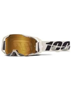 100% ARMATIC BLACK/GRAY/WHITE-GOLD MOTOCROSS GOGGLES