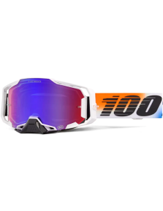 100% ARMEGA HiPER LIGHT BLUE/ORANGE/WHITE-RED MOTORCROSS SHINES