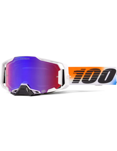 100% ARMEGA HiPER LIGHT BLUE/ORANGE/WHITE-RED MOTORCROSS SHINES