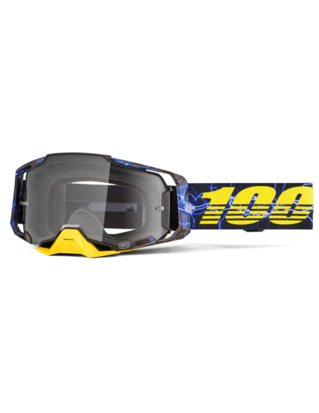 100% ARMEGA BLACK/BLUE/YELLOW MOTOCROSS GOGGLES