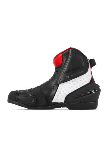 SHIMA SX-6 BLACK/WHITE/RED SHORT MOTO BOOTS