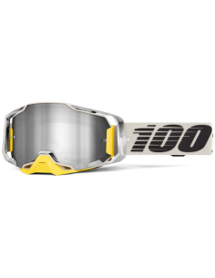 100% ОЧКИ ДЛЯ МОТОКРОССА ARMEGA SILVER/WHITE/YELLOW-SILVER