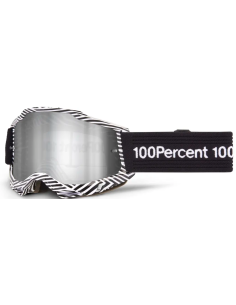 100% ACCURI 2 BLACK/WHITE-SILVER MOTOCROSS GOGGLES