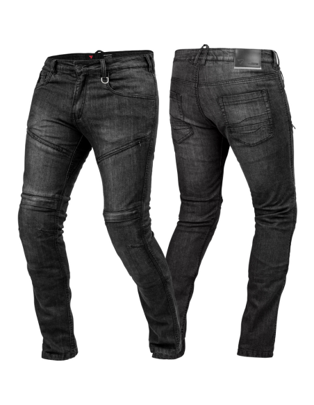 SHIMA GRAVEL 3 BLACK MOTO JEANS