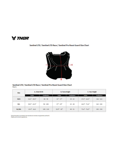 THOR SENTINEL PRO RED MOTO ARMOUR