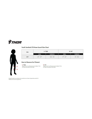 THOR CHILDREN'S SENTINL BLACK KNEE MOTO PROTECTION