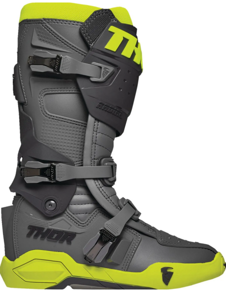 THOR RADIAL MX GRAY/FLUORESCENT YELLOW CROSS MOTO SHOES