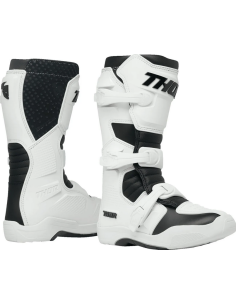 THOR WOMEN'S BLITZ XR WHITE CROSS MOTO BOOTS