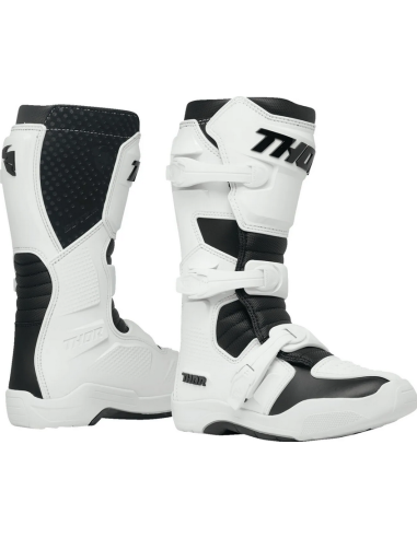 THOR WOMEN'S BLITZ XR WHITE CROSS MOTO BOOTS