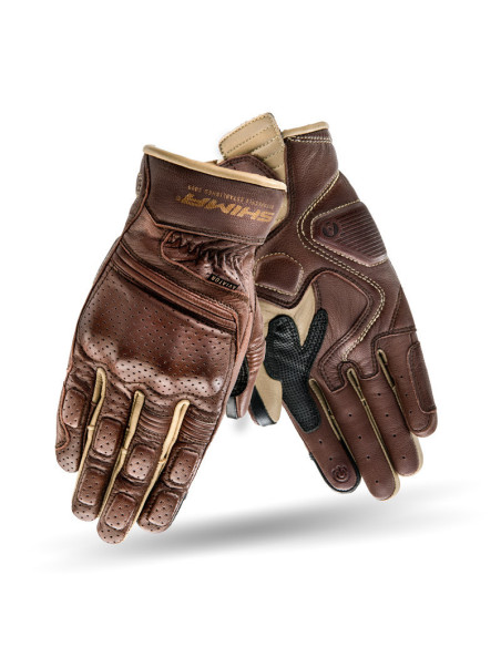 SHIMA AVIATOR BROWN/BEIGE MOTO PIRŠTINĖS