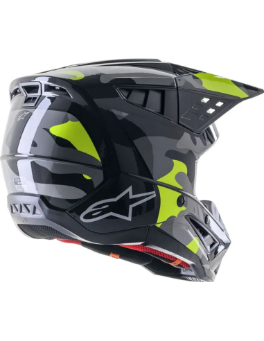 ALPINESTARS КРОССОВЫЙ МОТОШЛЕМ SUPERTECH M5 ROVER ЧЕРНЫЙ/СЕРЫЙ/ФЛУОРЕСЦЕНТНЫЙ ЗЕЛЕНЫЙ