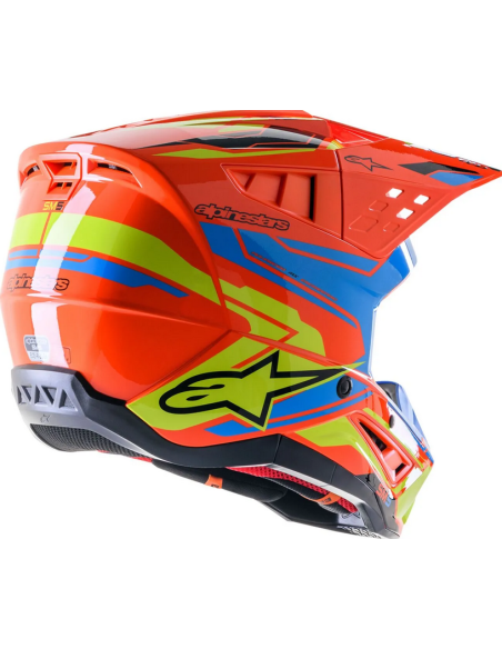 ALPINESTARS SUPERTECH M5 ACTION 2 ORANGE CROSS MOTO HELMET