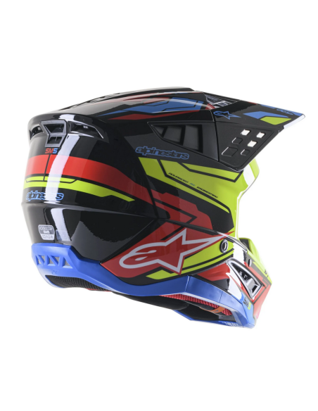 ALPINESTARS МОТОШЛЕМ SUPERTECH M5 ACTION 2 ЧЕРНЫЙ ГЛЯНЕЦ/ЖЕЛТЫЙ КРОСС