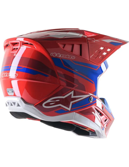 ALPINESTARS SUPERTECH M5 ACTION 2 BLUE/RED CROSS MOTO HELMET
