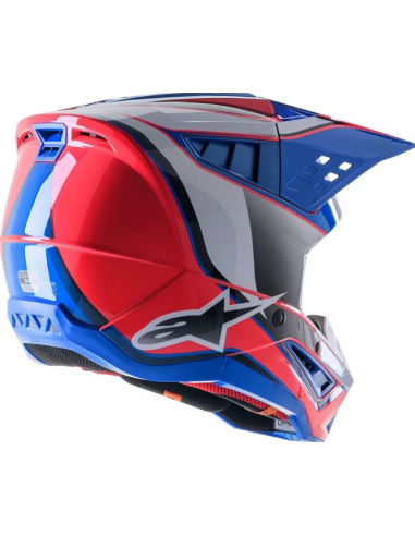ALPINESTARS SUPERTECH M5 SAIL BLUE/GRAY/PINK/WHITE CROSS MOTO HELMET