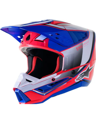 ALPINESTARS SUPERTECH M5 SAIL BLUE/GRAY/PINK/WHITE KROSINIS MOTO ŠALMAS
