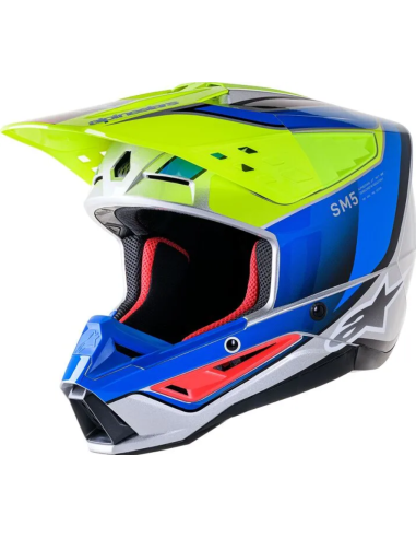ALPINESTARS SUPERTECH M5 SAIL BLACK/BLUE/GRAY/FLUORESCENT YELLOW KROSINIS MOTO ŠALMAS