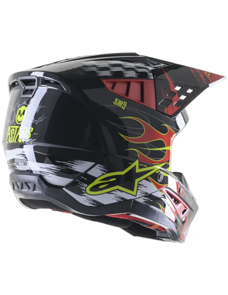 ALPINESTARS SUPERTECH M5 RAIL BLACK/RED KROSINIS MOTO ŠALMAS