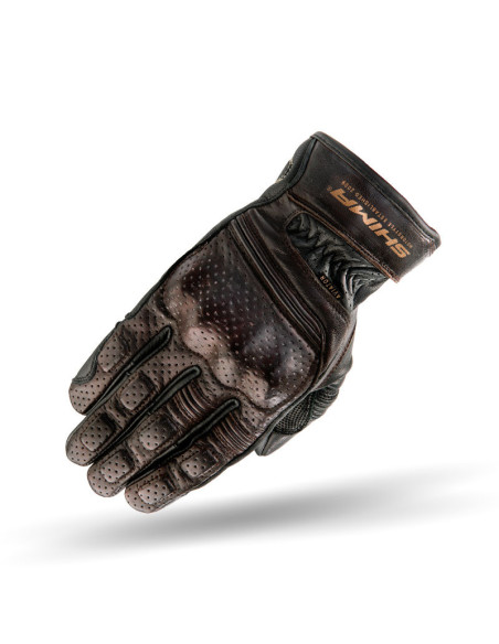 SHIMA AVIATOR DARK BROWN MOTO GLOVES