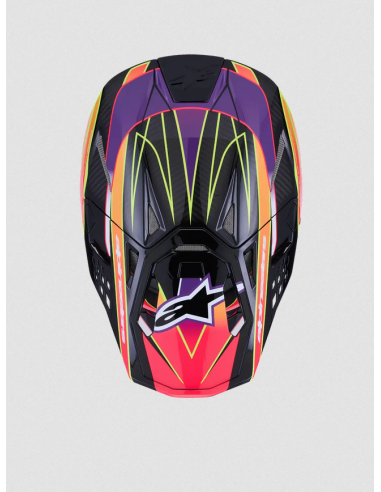 ALPINESTARS M10 ERA BLACK/PURPLE/YELLOW KROSINIS MOTO ŠALMAS