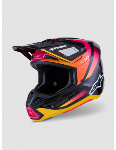 ALPINESTARS КРОССОВЫЙ МОТОШЛЕМ SM7 RISE ЧЕРНЫЙ/РОЗОВЫЙ/ЖЕЛТЫЙ
