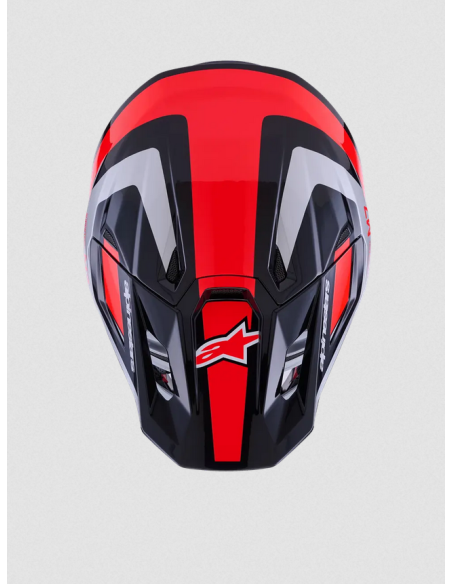 ALPINESTARS SM7 RISE BLACK/RED/SILVER CROSS MOTO HELMET