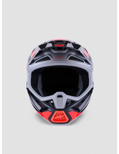 ALPINESTARS SM7 RISE BLACK/RED/SILVER KROSINIS MOTO ŠALMAS