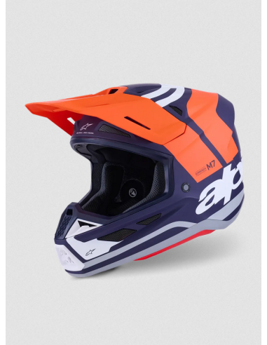 ALPINESTARS ШЛЕМ SM7 CORE BLUE/ORANGE CROSS MOTO
