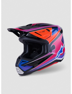 ALPINESTARS SM7 FUSE СИНИЙ/РОЗОВЫЙ/ФИОЛЕТОВЫЙ КРОССОВЫЙ МОТОШЛЕМ