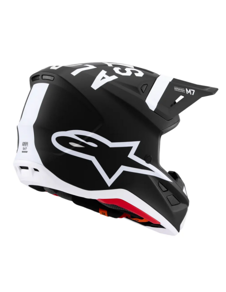 ALPINESTARS SM7 DASHER BLACK/WHITE CROSS MOTO HELMET