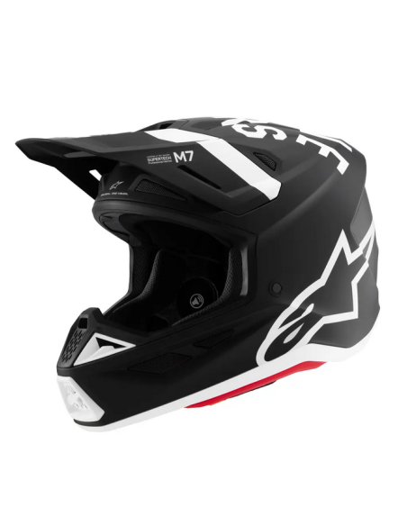 ALPINESTARS SM7 DASHER BLACK/WHITE KROSINIS MOTO ŠALMAS