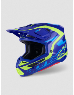 ALPINESTARS SM7 DEED СИНИЙ/ЖЕЛТЫЙ КРОССОВЫЙ МОТОШЛЕМ